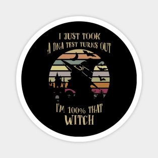 I'm 100% that Witch Halloween Vintage Magnet